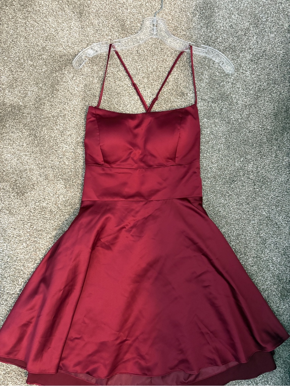Windsor Burgundy Satin Dress NWT